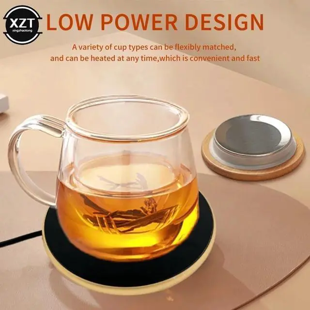 Alt view image 6 of 6 - Portable Cup Warmer Coffee Mug Heating Coaster Smart Thermostatic Hot Plate Milk Tea Water(D)