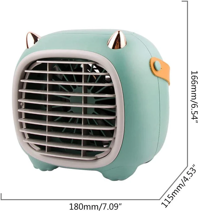 Alt view image 4 of 7 - Atomizing Humidifier USB Fan, USB Powered Desk (Rechargeable Battery), Enhanced, Lower Noise, 3 Speeds Portable