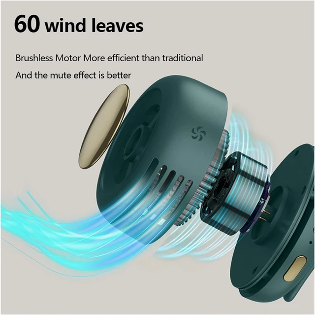 Alt view image 5 of 6 - Handheld fan, Portable Fan USB Clip-On Cooling Personal For Office Household Traveling Summer Cooler Air Conditioner(White)
