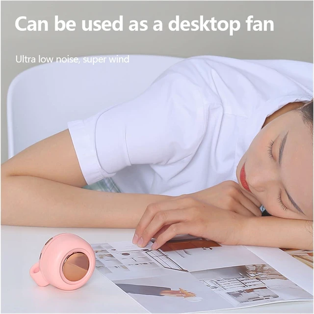 Alt view image 6 of 6 - Handheld fan, Portable Fan USB Clip-On Cooling Personal For Office Household Traveling Summer Cooler Air Conditioner(White)