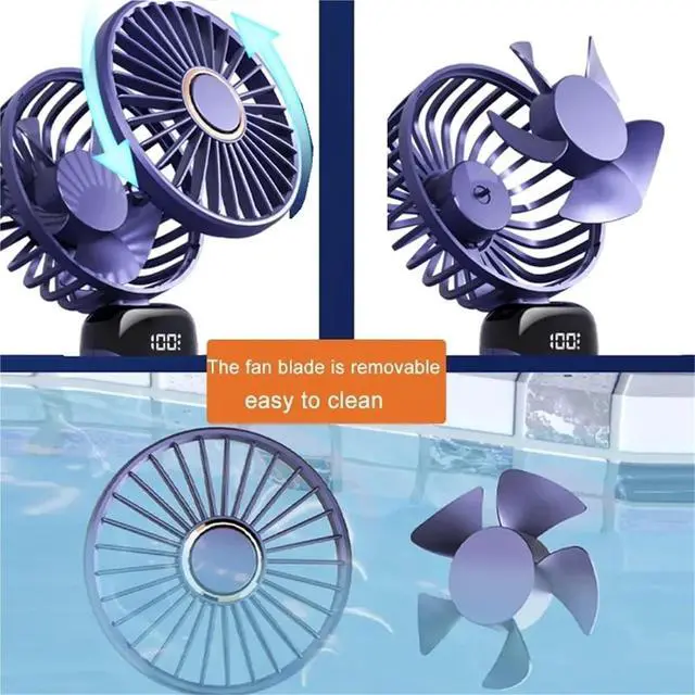 Alt view image 3 of 4 - Handheld Fan, Mini Fan Portable Handheld Fan Suitable for Office Outdoor,for Travel, Office(Purple)