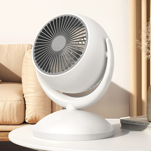 Alt view image 5 of 7 - USB Desk Fan, 4 Speed Modes Ultra Quiet Portable Table Fan with Powerful Motor Air Circulation for Bedroom Office Dormitory (Plug In(Without Oscillating))