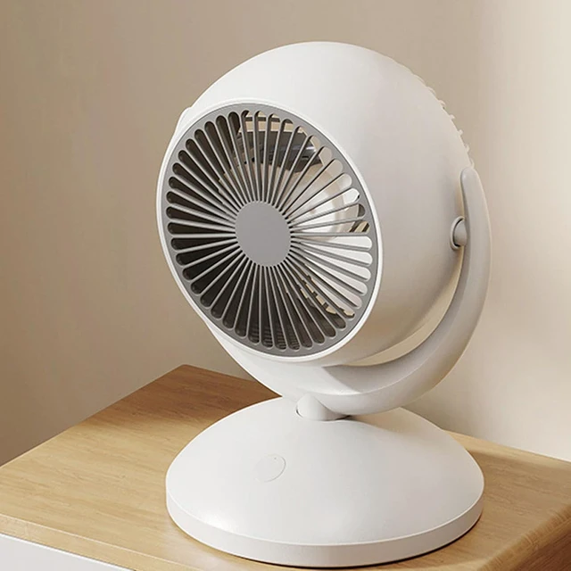 Alt view image 4 of 7 - USB Desk Fan, 4 Speed Modes Ultra Quiet Portable Table Fan with Powerful Motor Air Circulation for Bedroom Office Dormitory (Plug In(Without Oscillating))