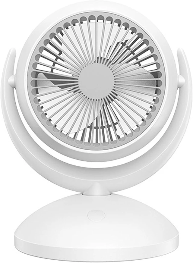 Alt view image 7 of 7 - USB Desk Fan, 4 Speed Modes Ultra Quiet Portable Table Fan with Powerful Motor Air Circulation for Bedroom Office Dormitory (Plug In(Without Oscillating))