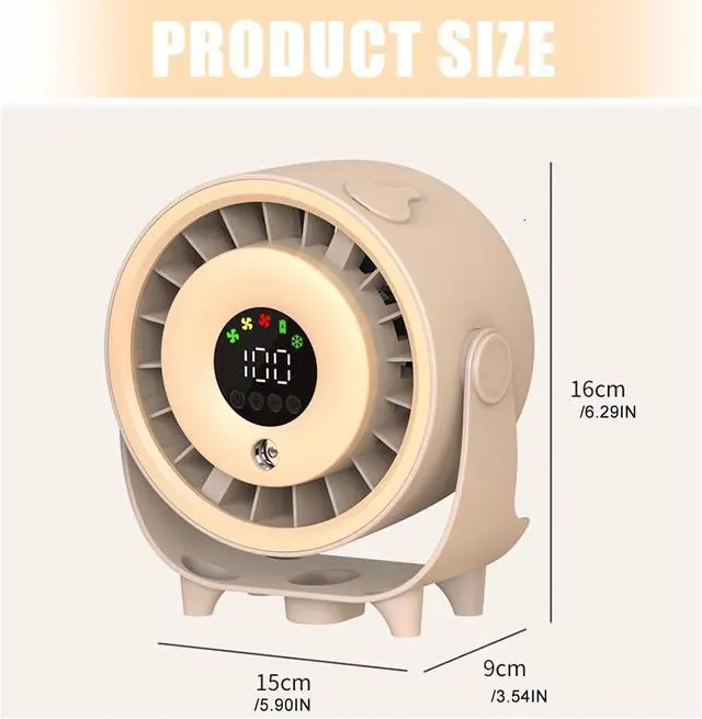 Alt view image 3 of 7 - Rechargeable Handheld Cooling Fan 50ml Water Container Adjustable and Wind Home Travel Fan