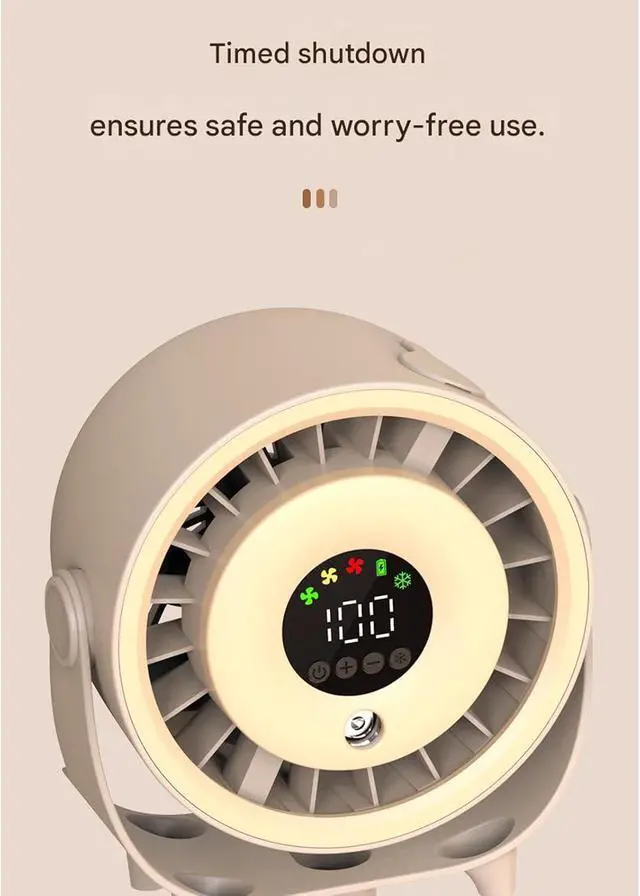Alt view image 4 of 7 - Rechargeable Handheld Cooling Fan 50ml Water Container Adjustable and Wind Home Travel Fan