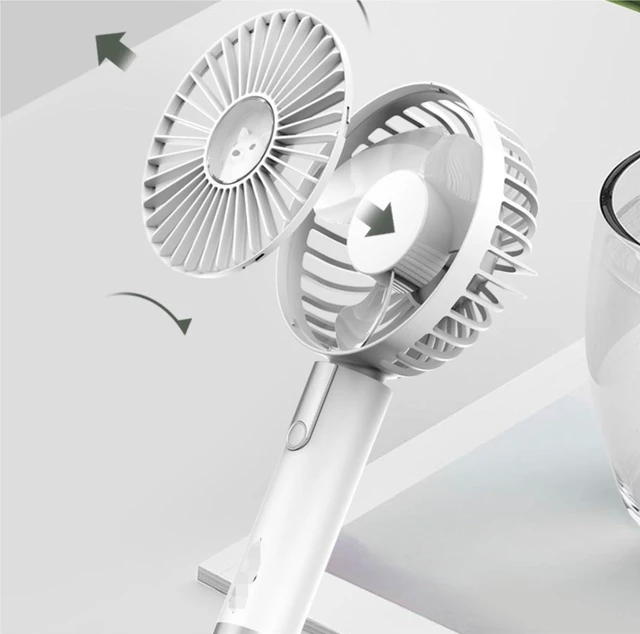 Alt view image 3 of 6 - Cooling Fan for Home Office Travel Portable Fan Personal Use Quiet USB Charge for Indoor Outdoor Travel Supplies(Green)