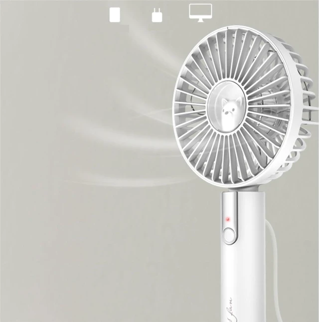 Alt view image 6 of 6 - Cooling Fan for Home Office Travel Portable Fan Personal Use Quiet USB Charge for Indoor Outdoor Travel Supplies(Green)