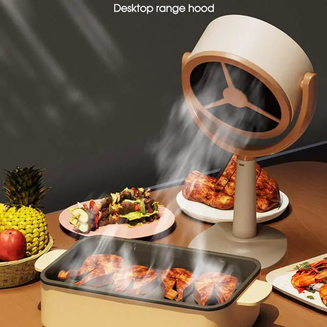 Alt view image 3 of 7 - Portable Exhaust Fan Small Kitchen Hood Extractor Barbecue Desktop Ranges Hoods Suction Cooker Hood for Apartment USB Powered Exhaust Fan