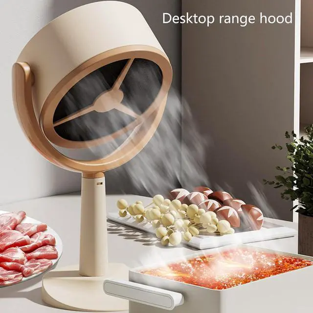 Alt view image 2 of 7 - Portable Exhaust Fan Small Kitchen Hood Extractor Barbecue Desktop Ranges Hoods Suction Cooker Hood for Apartment USB Powered Exhaust Fan