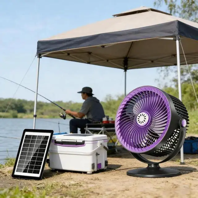 Alt view image 5 of 7 - Sun USB Fan with 5 Wind Modes Quiet Great for Home Use Compact Sun Powered Fan Lightweight