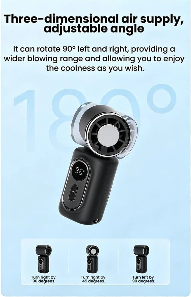 Alt view image 2 of 7 - Portable Handheld Fan Portable Handheld Fan with Clip USB Charging Compact Personal Cooling Fan
