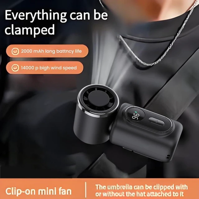 Alt view image 3 of 7 - Portable Handheld Fan Portable Handheld Fan with Clip USB Charging Compact Personal Cooling Fan