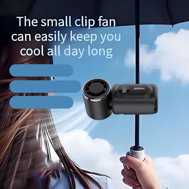 Alt view image 4 of 7 - Portable Handheld Fan Portable Handheld Fan with Clip USB Charging Compact Personal Cooling Fan