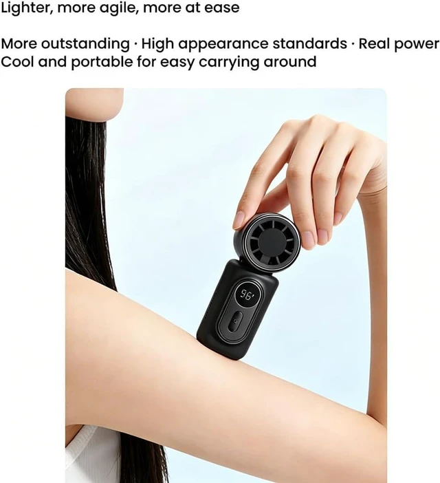 Alt view image 5 of 7 - Portable Handheld Fan Portable Handheld Fan with Clip USB Charging Compact Personal Cooling Fan
