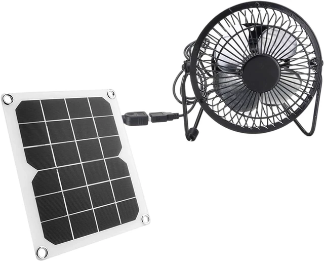 Alt view image 3 of 7 - Solar Panel Exhaust Fan 10W USB for Outdoor Attics Pet Houses Rustproof Outdoor Solars Powered Cooling Pet House Solars Air Circulations