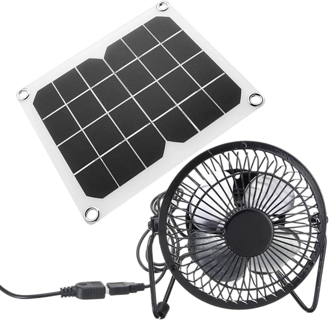 Alt view image 5 of 7 - Solar Panel Exhaust Fan 10W USB for Outdoor Attics Pet Houses Rustproof Outdoor Solars Powered Cooling Pet House Solars Air Circulations