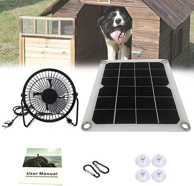 Alt view image 7 of 7 - Solar Panel Exhaust Fan 10W USB for Outdoor Attics Pet Houses Rustproof Outdoor Solars Powered Cooling Pet House Solars Air Circulations
