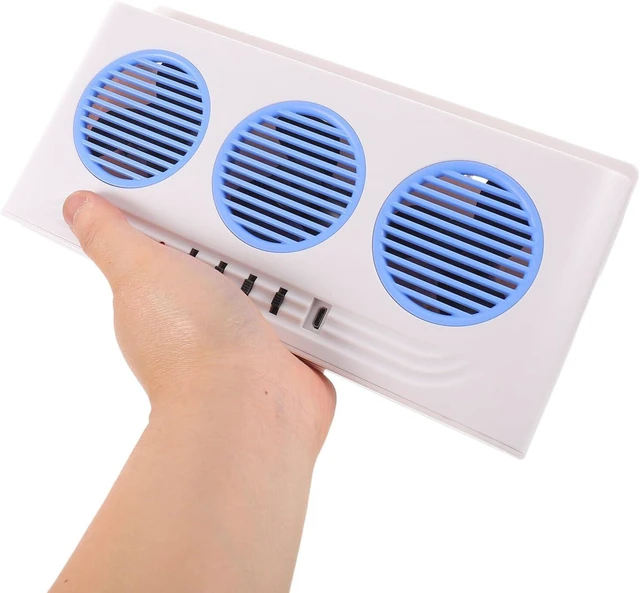 Alt view image 4 of 7 - Happyyami Solar Powered Car Exhaust Fan with USB Rechargeable Low Noise Window Ventilator for Sedans