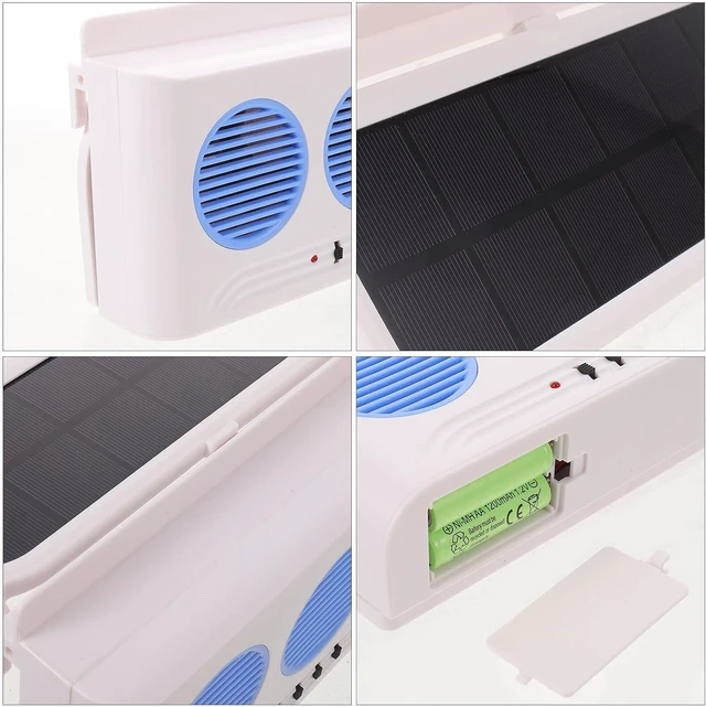 Alt view image 3 of 7 - Happyyami Solar Powered Car Exhaust Fan with USB Rechargeable Low Noise Window Ventilator for Sedans
