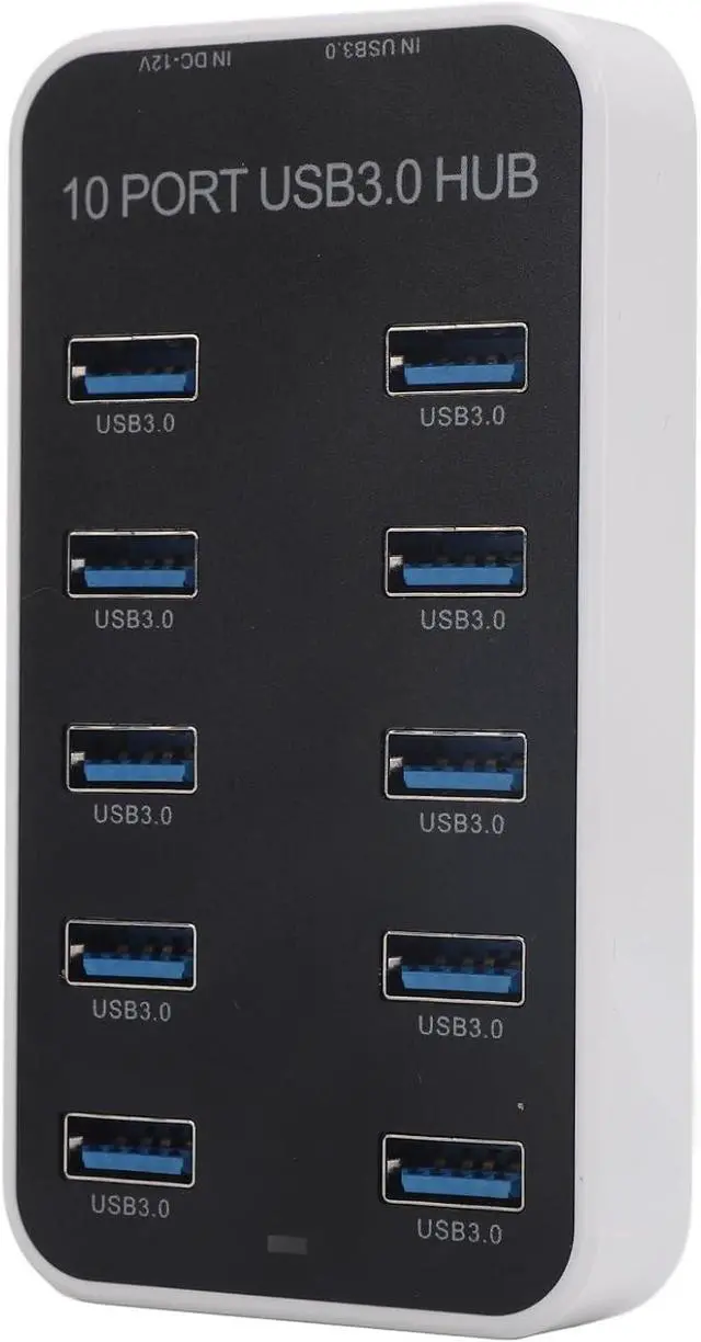 Main image of EBTOOLS 10 Port USB 3.0 Hub Expander Dock, Fast Data Transfer 5Gbps with DC 12-24V Power Port, USB Expansion Hub for PC Laptop Desktop TV Gaming Console