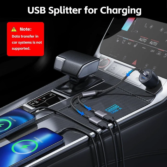 Alt view image 6 of 7 - KiwiBird USB Splitter 1 in 2 Out, USB A Splitter, Y Cable Dual Double Port Power Adapter for Charging and Data (2 Pack) for Laptop PC TV Desktop Computer Mac PS5 PS4 Xbox Keyboard Mouse