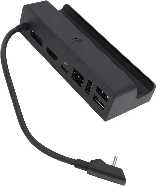 Alt view image 6 of 7 - Fabater Premium 7 in 1 Docking Station Fit for Steam Deck and Switch 2 with 1000Mbps Ethernet and 3 USB 3.1 Ports Black (US Plug)