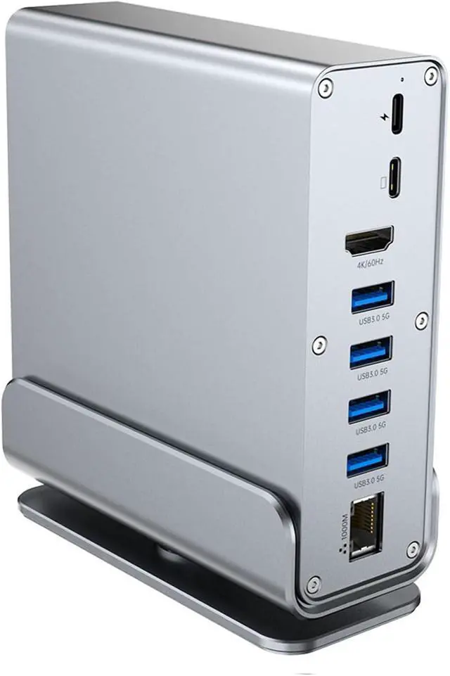 Alt view image 6 of 7 - 15 in 1 Vertical USB C Hub with 4K HDTV and USB3.0 Port Gigabit Fast Charging, USB C Hub with HDTV