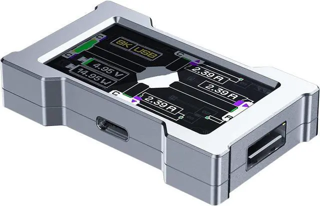 Alt view image 4 of 7 - Fast Speed 2X USB C & USB-a Adapter with Customizable Display for Voltages and Currents Tracking Fast Speed Adapter