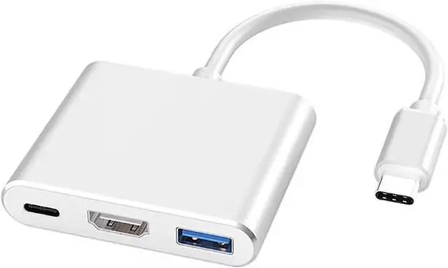 Main image of 3 in 1 USB-C USB Hub Male to Female Hdmi-Compatible 4k USB 3.1 Type-C to USB 3.0 Charging Adapter