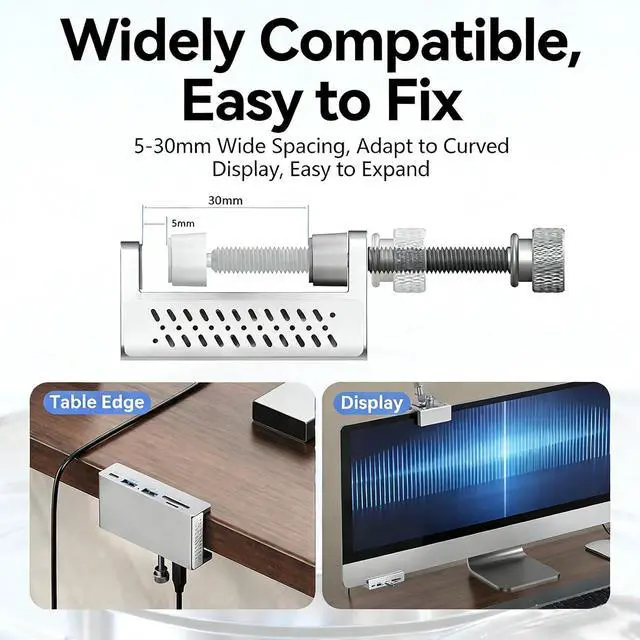 Alt view image 5 of 7 - Effective 7 Function USB C Hub with Clear Display 100W Power and Memory Card Slots for Computer USB C Hub