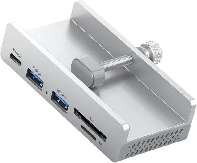 Alt view image 3 of 7 - Sleek Type C Adapter with Bright 4K Output 100W Power Memory Slots for Computer Portable USB C Dock