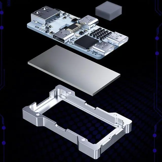 Alt view image 5 of 7 - Aluminum USB Adapter 3 Port with 2X USB C & a for Gaming and Fast Data Transfer Fast Speed Adapter