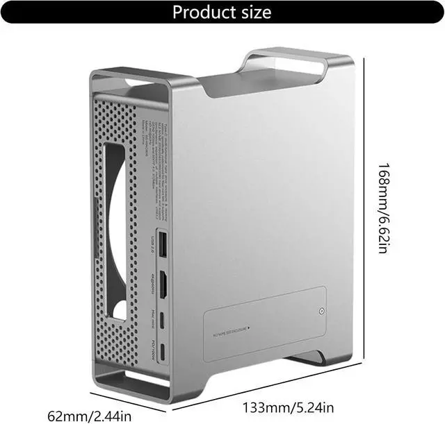 Alt view image 5 of 7 - USB Three Fraction Center for Computer Tiny Expert with/Transfer Card Slot 8TB Assist and Outlet Play Plan NVMe Pen for Computer Tiny