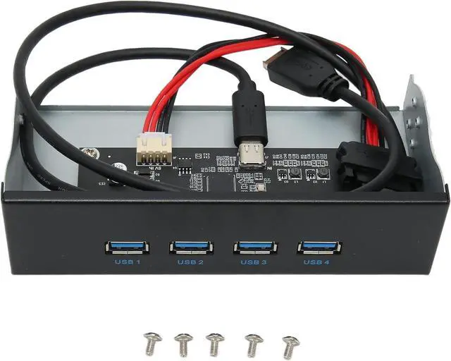 Main image of Cryfokt USB 3.2 Front Panel Hub with 4 Ports for HighSpeed Data Transfer in Desktop Systems, 5.25" Optical Drive Extension Panel (Optical Drive 4USB Type E)