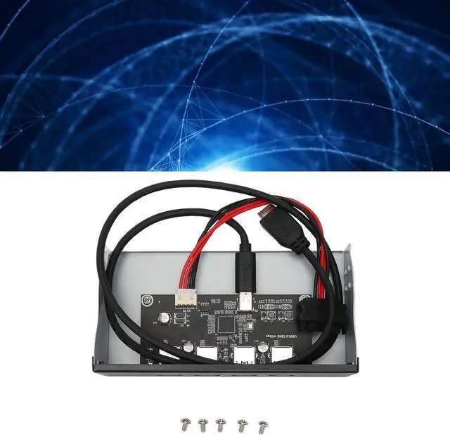 Alt view image 3 of 7 - Cryfokt USB 3.2 Front Panel Hub with 4 Ports for HighSpeed Data Transfer in Desktop Systems, 5.25" Optical Drive Extension Panel (Optical Drive 4USB Type E)