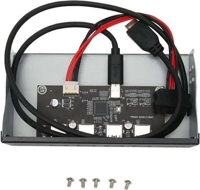Alt view image 6 of 7 - Cryfokt USB 3.2 Front Panel Hub with 4 Ports for HighSpeed Data Transfer in Desktop Systems, 5.25" Optical Drive Extension Panel (Optical Drive 4USB Type E)