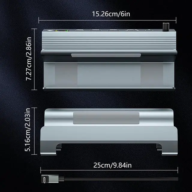 Alt view image 5 of 7 - Aluminum USB C Hubs with 4K 120Hz 3 USB Port and Gigabit for Gaming and Offices Use Gaming Dock for SteamHandheld