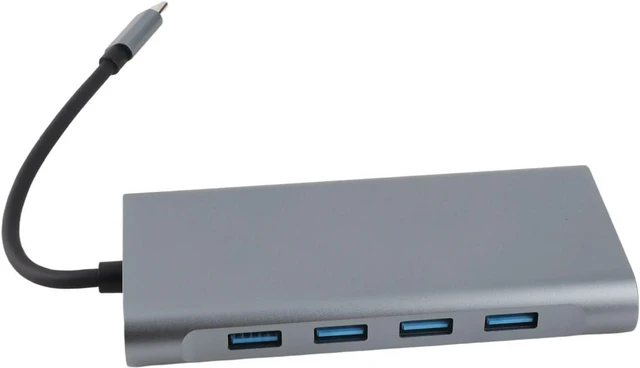 Alt view image 3 of 7 - Luqeeg Type C Hub High Definition 4K Multi Port Adapter for and XPS in Aluminum Alloy