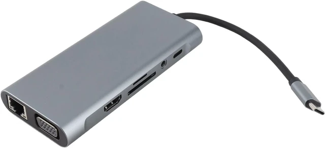 Alt view image 4 of 7 - Luqeeg Type C Hub High Definition 4K Multi Port Adapter for and XPS in Aluminum Alloy