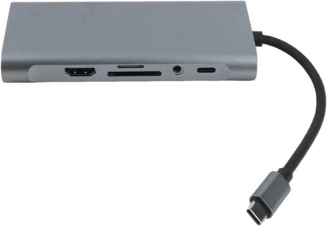 Alt view image 6 of 7 - Luqeeg Type C Hub High Definition 4K Multi Port Adapter for and XPS in Aluminum Alloy