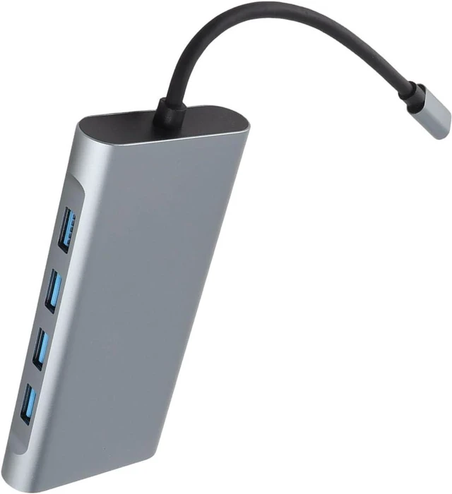 Alt view image 7 of 7 - Luqeeg Type C Hub High Definition 4K Multi Port Adapter for and XPS in Aluminum Alloy