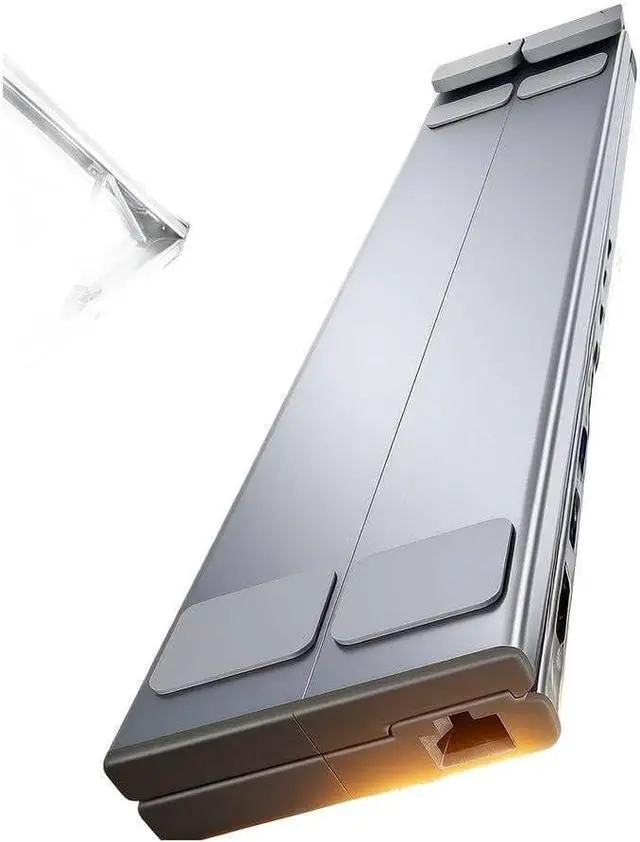 Main image of 9-in-1 USB C Docking Station With USB 3.0 Ethernet And 100W PD Charging For Enhanced Laptop Functionality