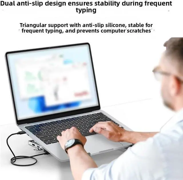 Alt view image 6 of 7 - 9-in-1 USB C Docking Station With USB 3.0 Ethernet And 100W PD Charging For Enhanced Laptop Functionality