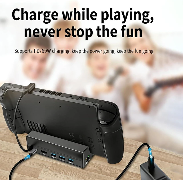 Alt view image 5 of 7 - ordinarYone Type C USB 3 0 Gaming Handheld Docking Station Featuring Various Ports Metal Build For Improved Connectivity