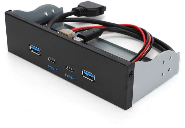 Alt view image 3 of 7 - USB 3.1 Gen2 Front Panel 10Gbps Optical Drive Expansion Type C Type E Hub USB 3.0 2.0 Desktop Computer Parts 80cm Extension Cable Black Heavy Duty PC Case Upgrade Accessory