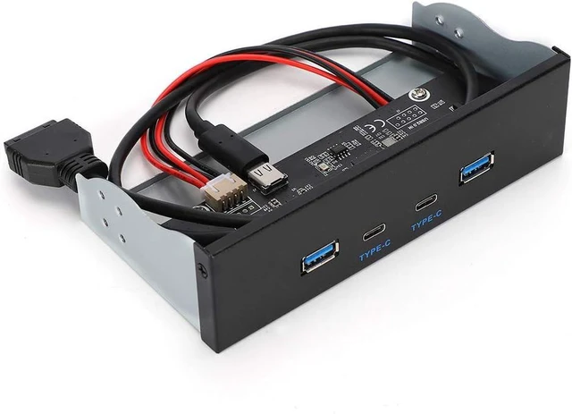Alt view image 5 of 7 - USB 3.1 Gen2 Front Panel 10Gbps Optical Drive Expansion Type C Type E Hub USB 3.0 2.0 Desktop Computer Parts 80cm Extension Cable Black Heavy Duty PC Case Upgrade Accessory