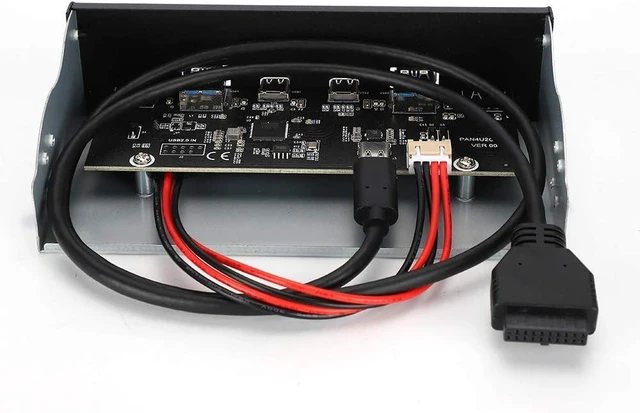 Alt view image 6 of 7 - USB 3.1 Gen2 Front Panel 10Gbps Optical Drive Expansion Type C Type E Hub USB 3.0 2.0 Desktop Computer Parts 80cm Extension Cable Black Heavy Duty PC Case Upgrade Accessory