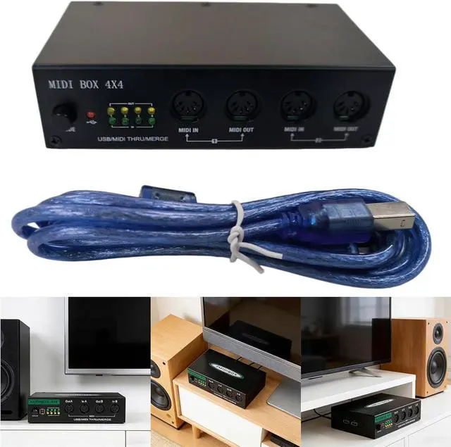 Alt view image 2 of 7 - Universals USB Hubs 4 in 4 Out Controller Plugs and Play Function Seamlessly Connection to Computers and Instrument Multiple Device Hubs