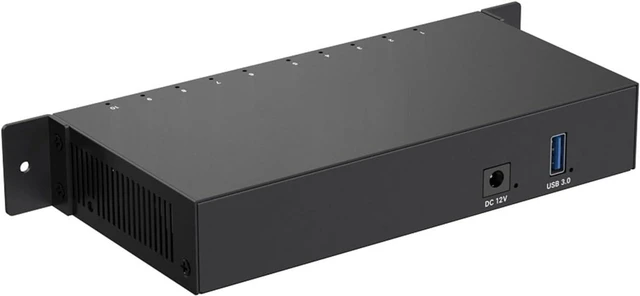 Alt view image 7 of 7 - 10 Slot USB3 Center, 5Gbps Transmission 105W Metal Housing, Charging Data for Multiple Devices, Adjust Computer Modification